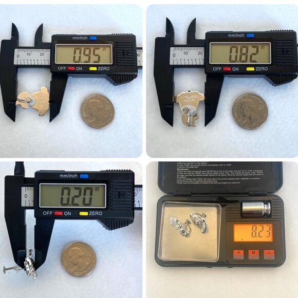 VTG Wallace Sterling Silver Hollow "Romance Of The Sea" Screwback Earrings - Picture 10 of 16